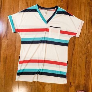 Twenty Ten Striped Short Sleeve Top Size M